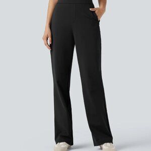 Halara SoftlyZero Plush Thermal High Waisted Straight Leg Casual Pants with Zip